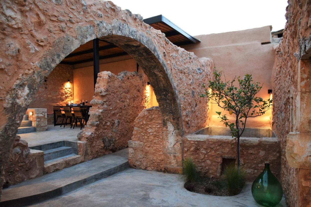 Almyrida Sands Luxury Stone Villa Xirosternion Bagian luar foto