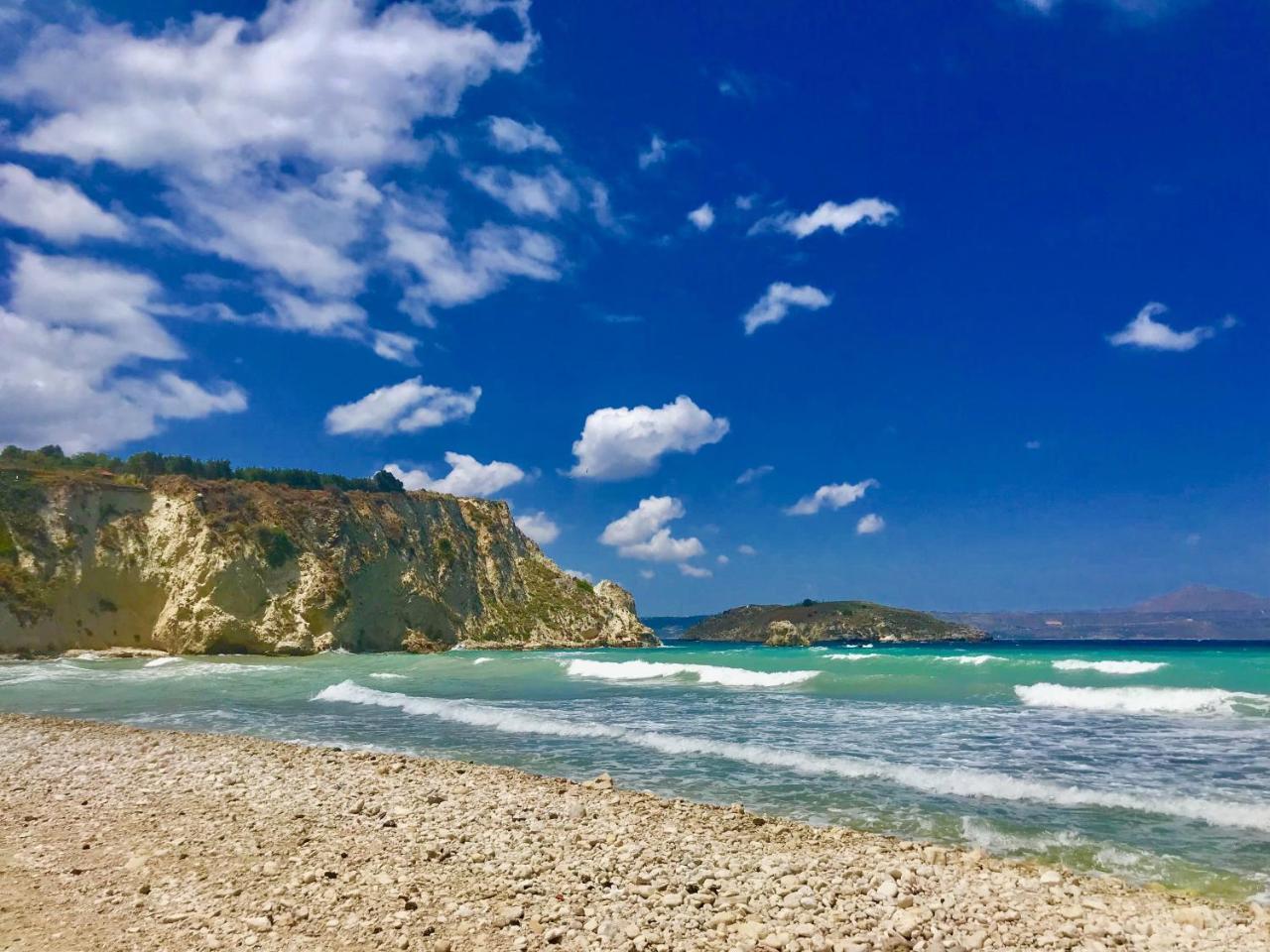 Almyrida Sands Luxury Stone Villa Xirosternion Bagian luar foto