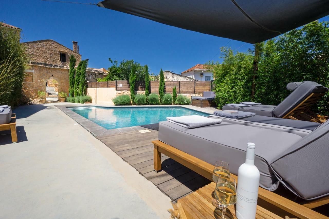 Almyrida Sands Luxury Stone Villa Xirosternion Bagian luar foto